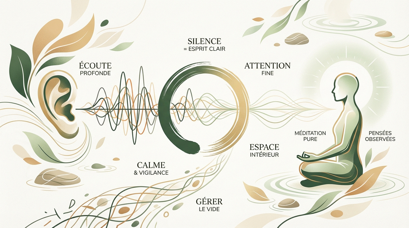 Silence intérieur et clarté mentale en méditation