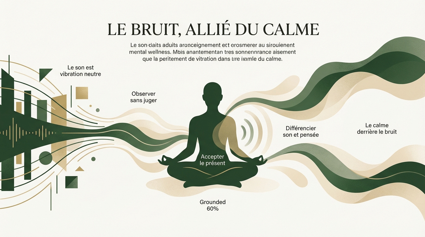 Méditation sereine en milieu urbain bruyant