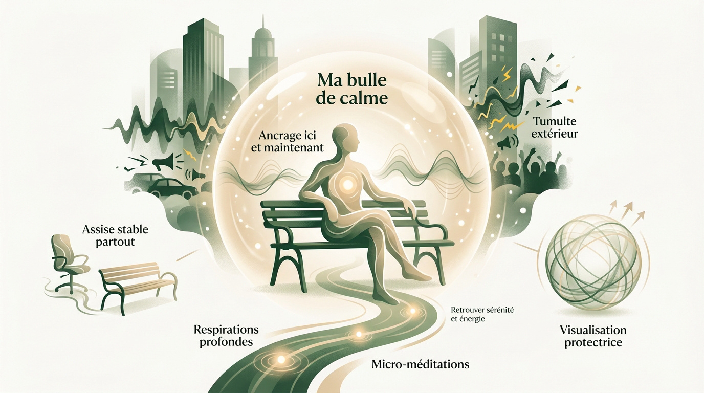 Visualisation d'une bulle de protection lumineuse