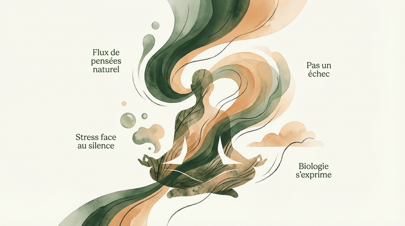 Personne pratiquant la méditation pour les gens impatients en observant ses pensées