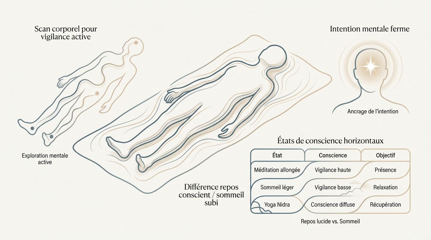 Comparaison des états de conscience entre méditation et sommeil